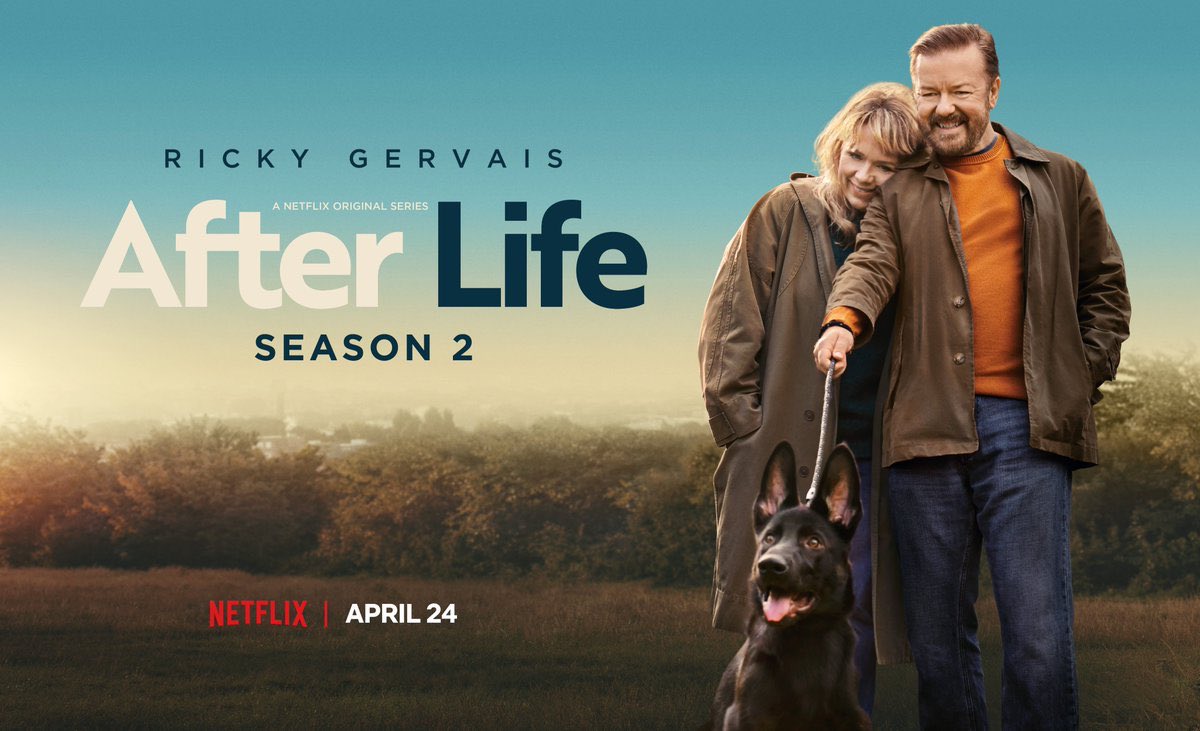 #AfterLife was the most watched British comedy in the world last year. It returns with a brand new series on April 24th.