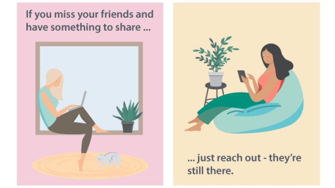 6/Remind patients who are feeling alone that physical isolation ≠ social isolation! Connecting with others in safe ways is a vital part of maintaining resilience and wellbeing.