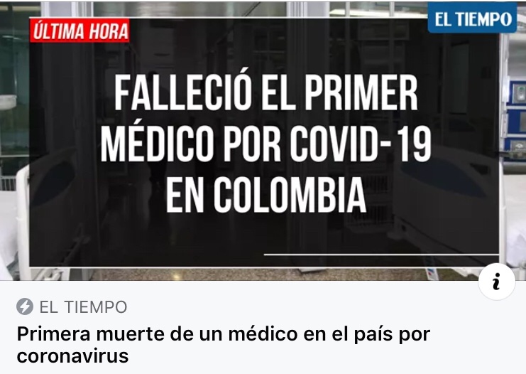 Se nos fue el primero, la primera bata blanca caída en batalla, tú lucha no fue en vano querido compañero. 

Ni un minuto de silencio por ti, es momento de gritar y de luchar más fuerte que nunca. Buen viaje.