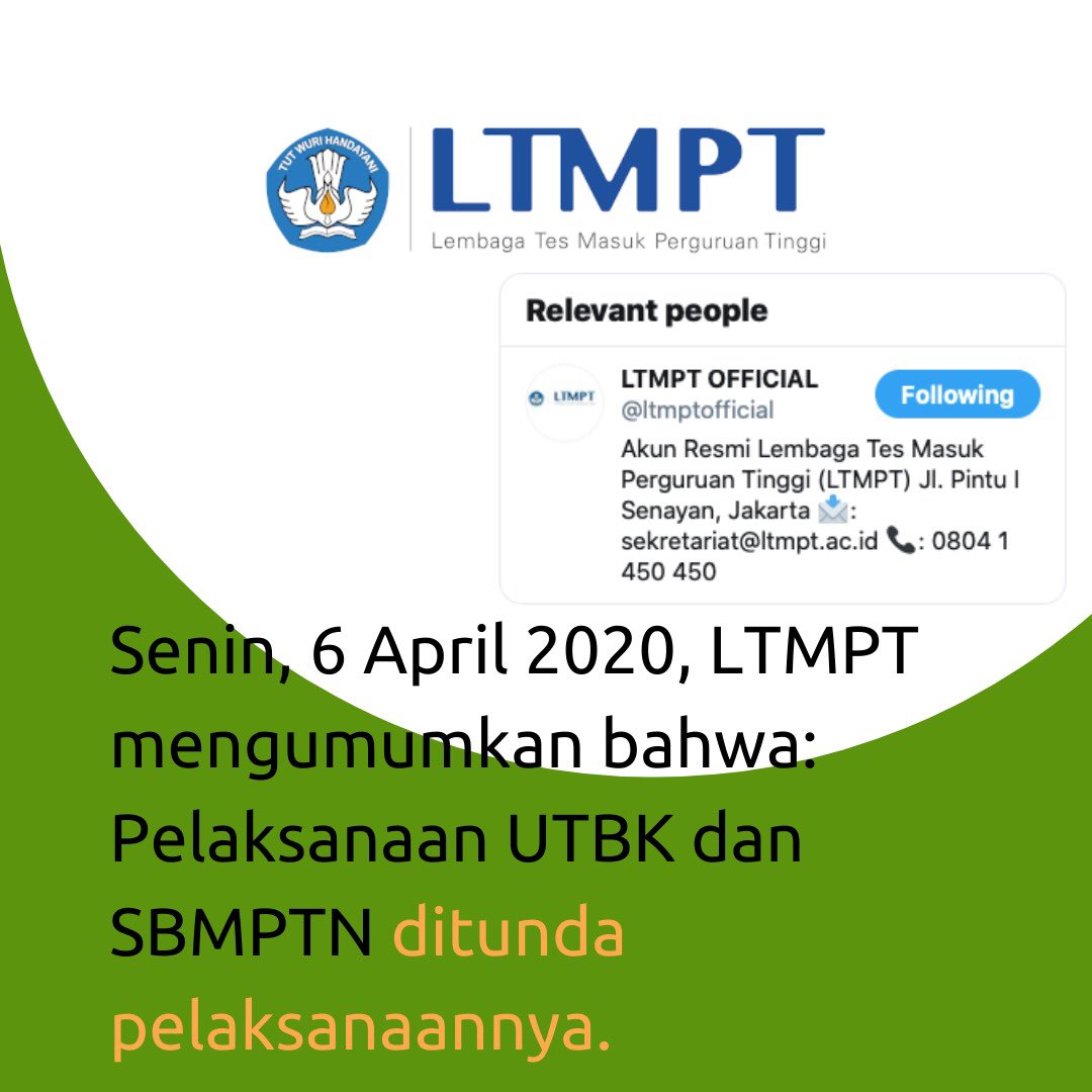 AdzkiaTryOut's tweet photo. Assalamu’alaykum...

Pagi teman2.

Pengumuman LTMPT bikin kamu tambah siap atau galau???

- - -
#malamminggu #tryout #tryoutonline #tryoutsbmptn https://t.co/4aO9OhYgmc