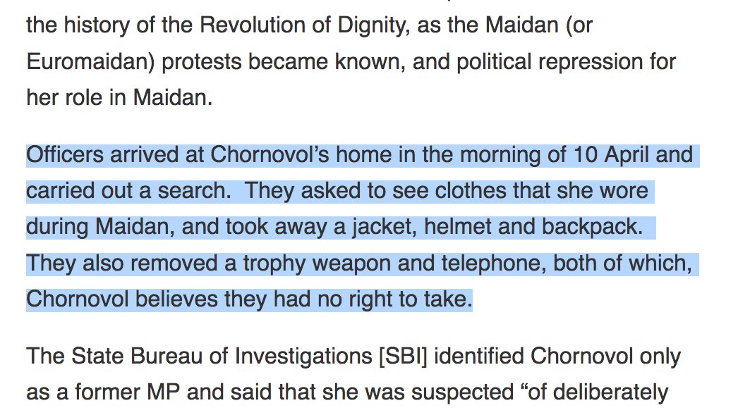 why do "investigators" need to confiscate stuff used during Revolution of Dignity 6 years ago?oh right Putin's Russian-mafia scuzballs need it  #ForReasons