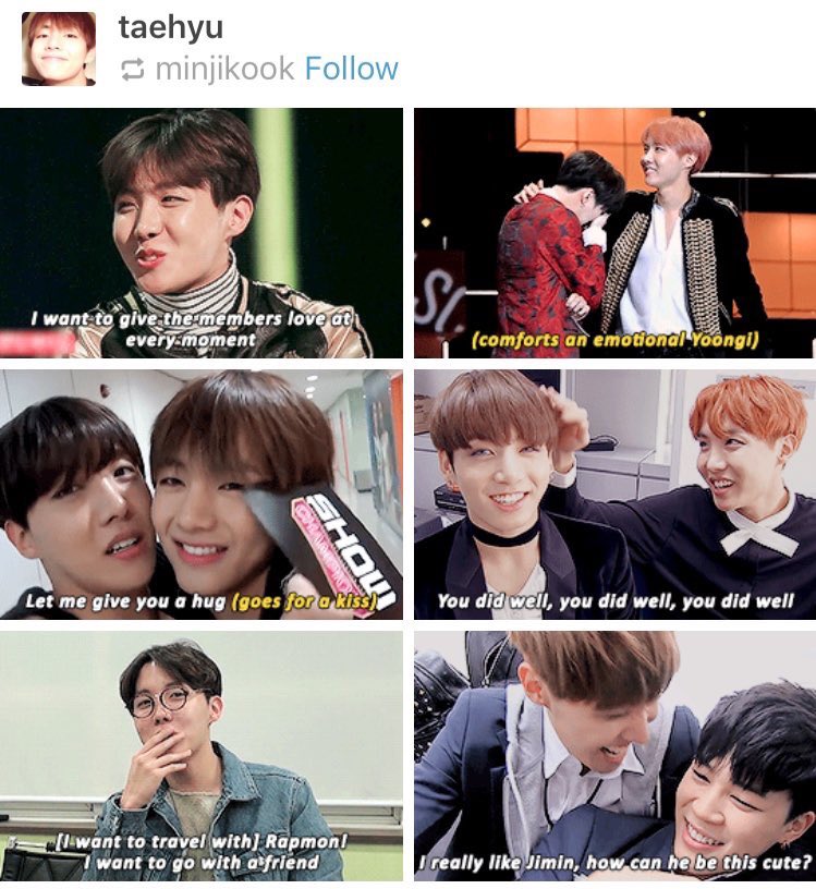 hoseok once said he wants to give the members love at every moment 