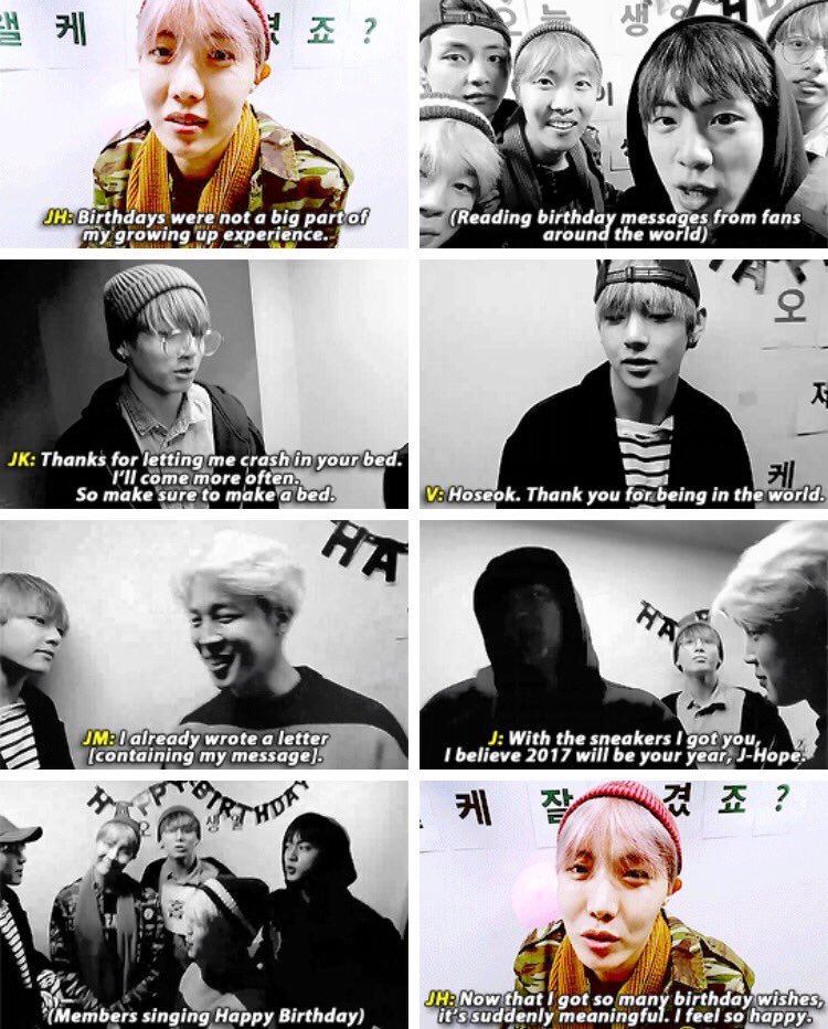 hoseok once said he wants to give the members love at every moment 
