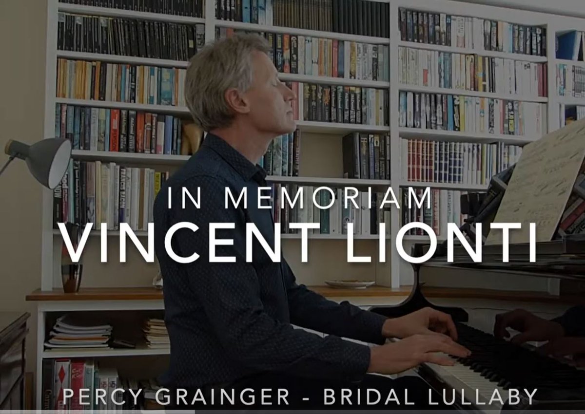 GraingerSociety's tweet photo. A memorial tribute to Vincent Lionti posted by Paul Jackson, fellow board member of the International Percy Grainger Society. Performing Grainger's 'A Bridal Lullaby'. #RIPVincentLionti #PercyGraingerStrong
https://t.co/WpOI1MaWRw https://t.co/liIksSkqmL