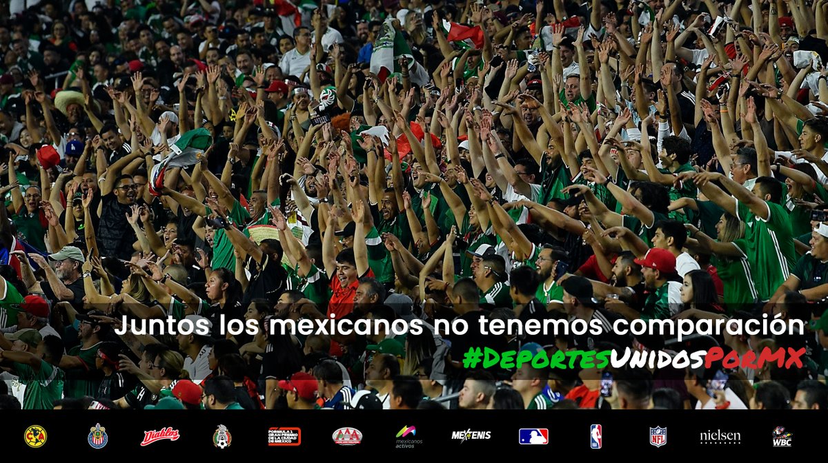 FMF's tweet photo. ¿Quién se suma a la ola virtual?
Empezamos: @miseleccionmx
🌊🇲🇽🙇🏻♂️🙆🏻♀️🙆🏼♂️🙋🏻♂️🙋🏽♀️🙇🏻♂️🌊🇲🇽
Este reto lo ganamos con ayuda de todos… 🤜🏻🤛🏻
@luchalibreaaa @ClubAmerica @WBCBoxing @DiablosRojosMX @mexicogp @mextenis
@MLB_Mexico @NBAMEX @nflmx @MexActivo
#DeportesUnidosPorMx https://t.co/m70uTnscUK