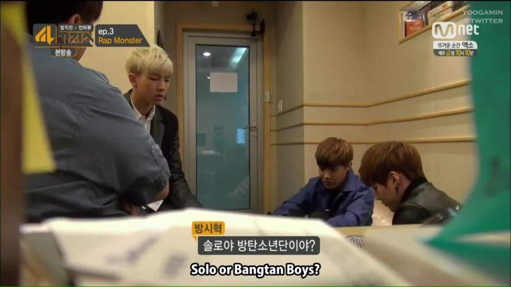when namjoon had to choose solo or bangtan boys, and he said bangtan boys with 0 hesitation