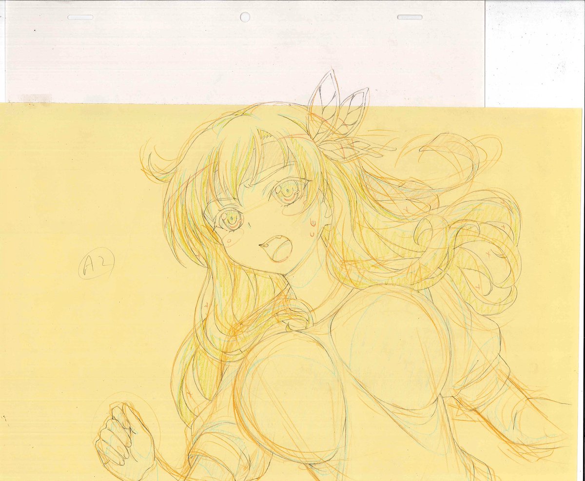 はがないの星奈。
本編の総作監修正より。
修正用紙の色が濃くて線が見えづらいですが走りのカットです。 