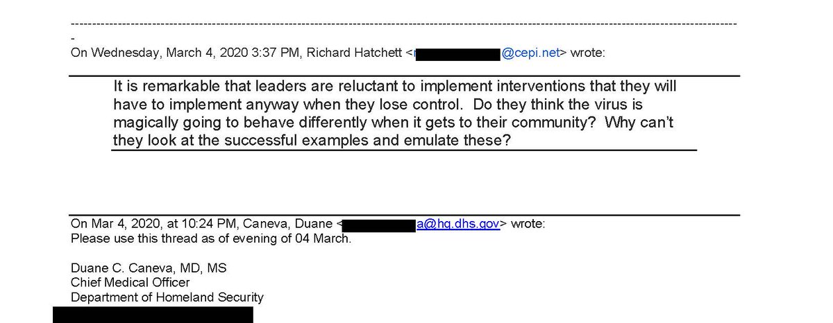 This is an extraordinary calamity. A mark in U.S. history that will never be forgotten. The historical record matters. So we assembled a large collection of these emails and have posted them here online. Here they are for you all to read. Click on link:  https://int.nyt.com/data/documenthelper/6879-2020-covid-19-red-dawn-rising/66f590d5cd41e11bea0f/optimized/full.pdf#page=1