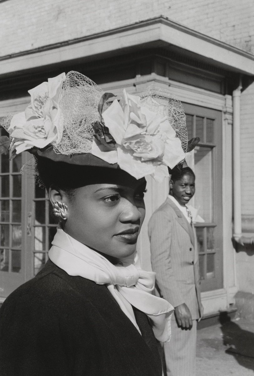  #Easter  . The aisles of church were one of the 1st runways we walked. The front row of pews — with all of the hats, suits, gloves, adornments — was our fashion front row before fashion week.We could take off work uniforms + identities society assigned to us for self expression.