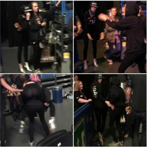 13 October 2015: Kendall and Cara attend One Direction's concert in Birmingham.