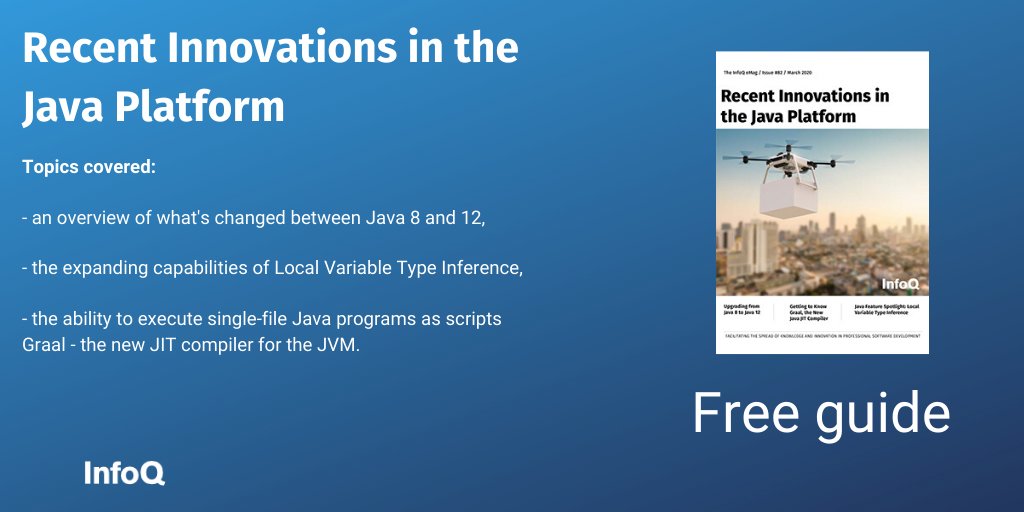 InfoQ's tweet photo. Language evolution comes in both large and small packages (and sometimes the smaller ones are really stepping stones that unlock bigger changes). Discover the ones that will have an impact on your work. Download the free emag
https://t.co/a4qcHR8zxU
#java #java12 #java14 https://t.co/raK5k5SKkS