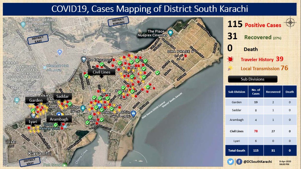 Aram Bagh Karachi Map Faseeh Mangi On Twitter: "Some Areas In Karachi's South Are Expected To Be  Sealed Now After East. Seal Means Shops Will Be Closed And Movement  Restrictions. Map Can Give An Idea Where #