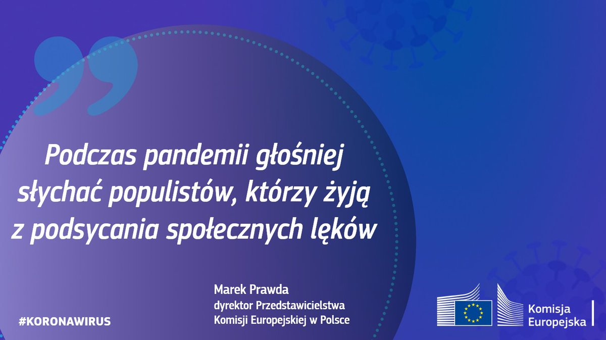 EUinPL's tweet photo. - Myślę, że większość krajów członkowskich zrozumie, żeby wyjść szybko z kryzysu, potrzeba będzie znów "trochę więcej Europy", bardziej zintegrowanej - mówi #MarekPrawda, szef @EUinPL w wywiadzie dla @gazeta_wyborcza
👉https://t.co/HMxh8WRejY
#coronavirus https://t.co/AJLoyzHwK6