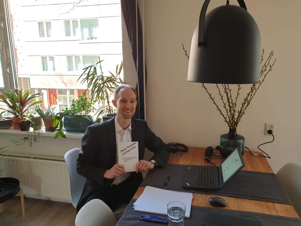 florianwanders's tweet photo. Deeply grateful to @ASNieper &amp; @simoncolumbus, my inspiring supervisors Astrid Homan, Annelies van Vianen, &amp; Gerben van Kleef, and my committee who joined my PhD defense on 31st March via Zoom! 🎓

And thank *you* for all emails/messages/calls! 

#PhDone #HelloBigData #StaySafe! https://t.co/55mjrR2NsO