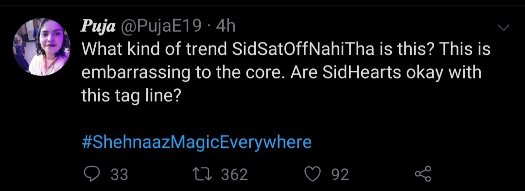 Pic 1- she is showing her concern for  #Aman &Blame  #SidHearts for the trendPic 2- she has a concern for  #SidHearts that  #SidSatOffNahiTha is trending and it is embarrassing for themPic 3- she is blaming  #SidNaazins that they have problem if  #Sana use the  #Shehnaazian TAG(1)