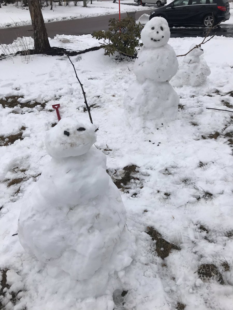 robinsonbrion's tweet photo. #Social_Distancing #NB snowmen https://t.co/PPmMSwC8mE