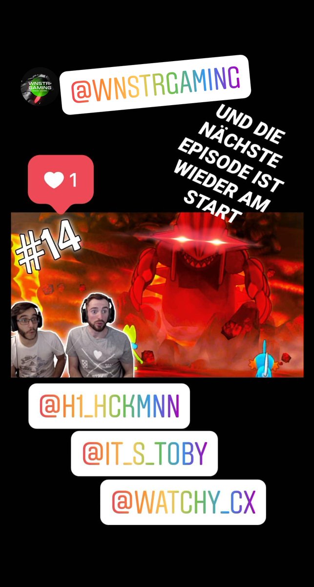 Checkt auch unsere neue Episode #14 vom let's Play Pokémon Mystery Dungeon, Retterteam DX aus!!! ♥️🔥♥️

youtu.be/m5IyuiikVos
👆🏻👆🏻👆🏻👆🏻👆🏻👆🏻👆🏻👆🏻👆🏻👆🏻👆🏻

<a href="/Watchys/">macks</a>

Freue mich wie immer riesig über heftigen Support ♥️