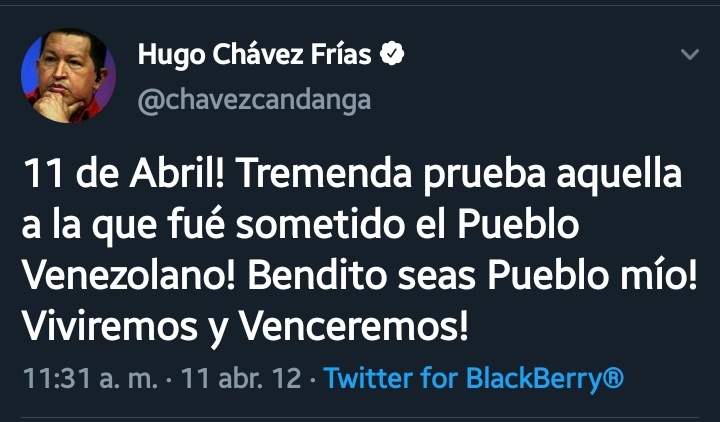 BellorinPDVSA's tweet photo. A 18 años del golpe orquestado por la ultraderecha apátrida con la asesoría imperial gringa, ratificamos nuestra convicción democrática, apoyo a nuestro Presidente Obrero @NicolasMaduro y a la Revolucion Bolivariana ¡Qué nadie se equivoque! #Todo11TieneSu13 https://t.co/MczJ27AxC5