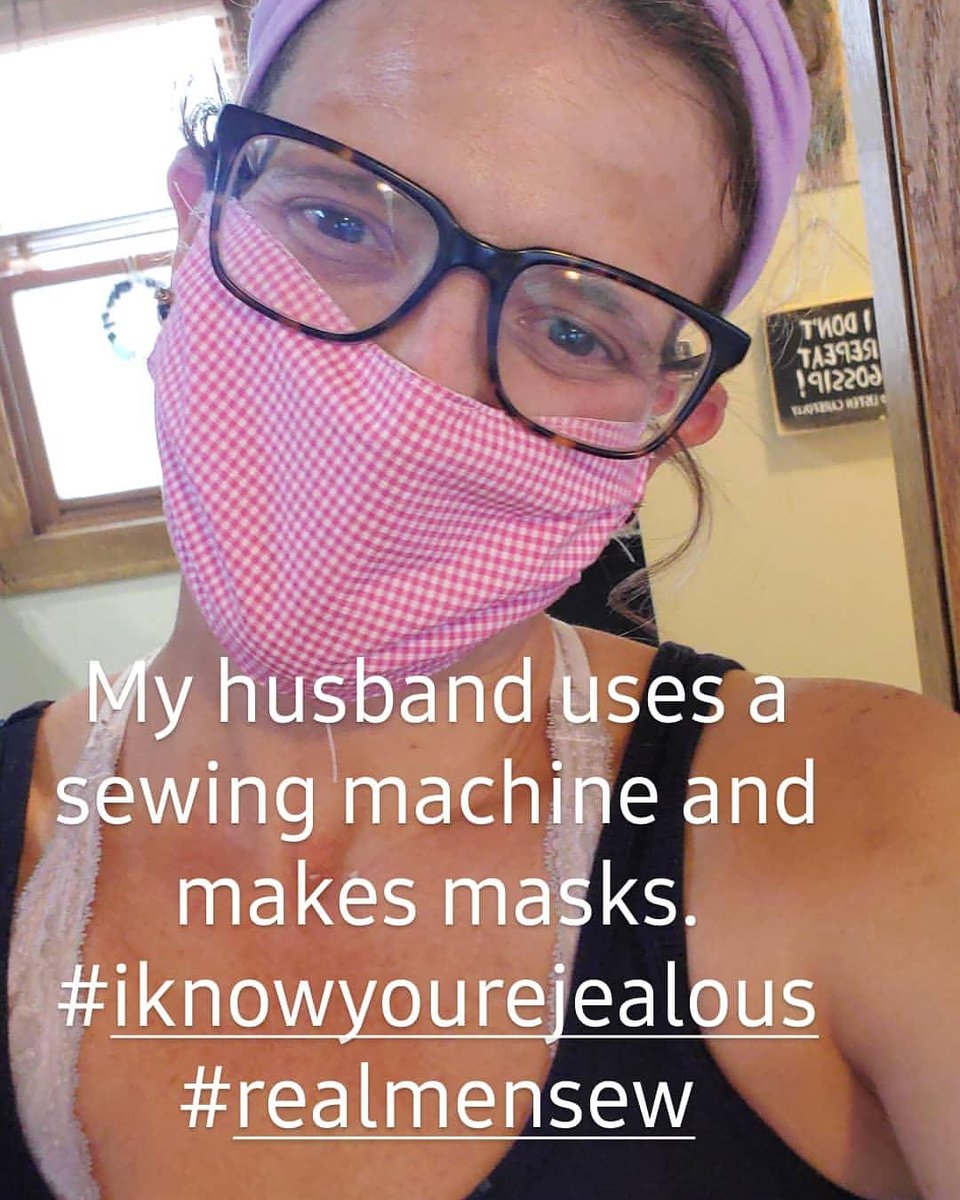 shannonhudak's tweet photo. Josh sews masks! #wearamask #covid19 #realmensew https://t.co/QFXBBULEa4