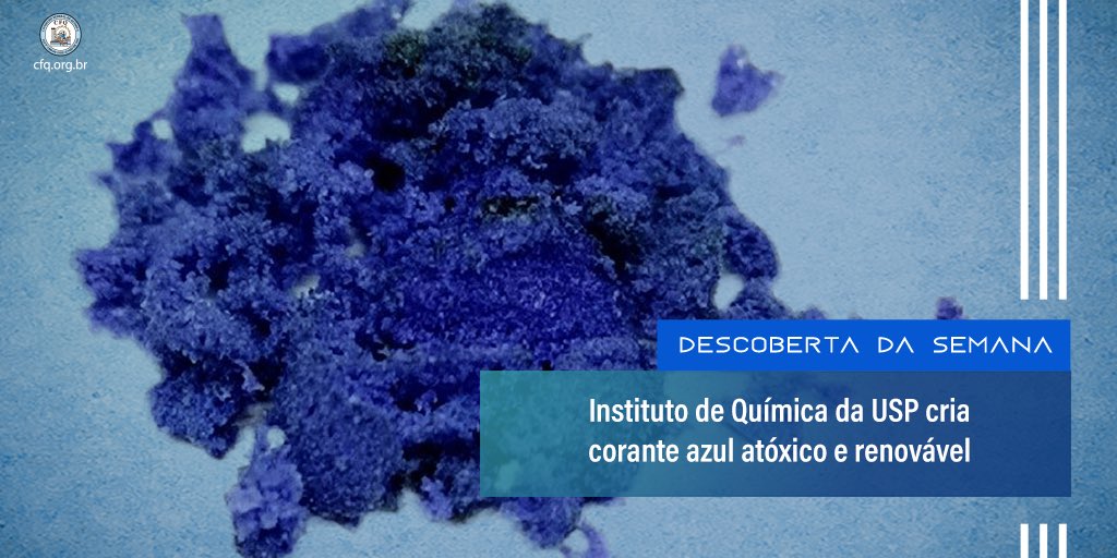 cfquimica's tweet photo. #DescobertaDaSemana | Existem poucos corantes azuis de origem natural para uso industrial, mas isso pode mudar. O Instituto de Química da Universidade de São Paulo apresentou uma nova alternativa para corantes azuis sintéticos: o #BeetBlue. https://t.co/1UHgyYK2FP