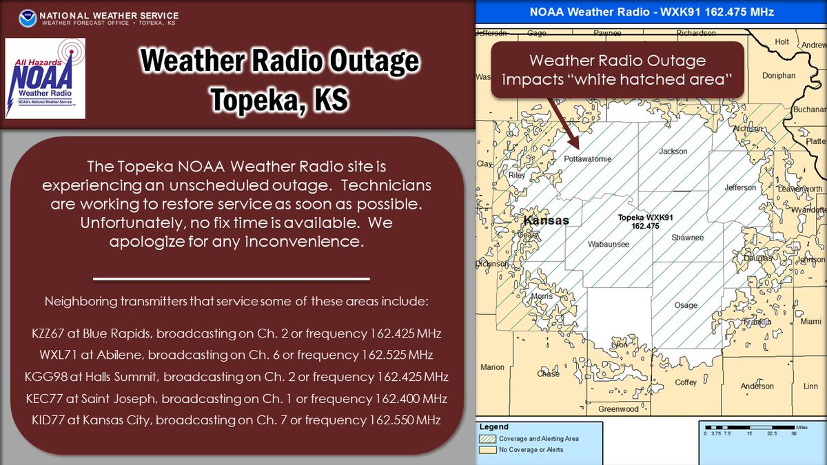 NWS Topeka on Twitter "Due to an unscheduled outage, the Topeka NOAA
