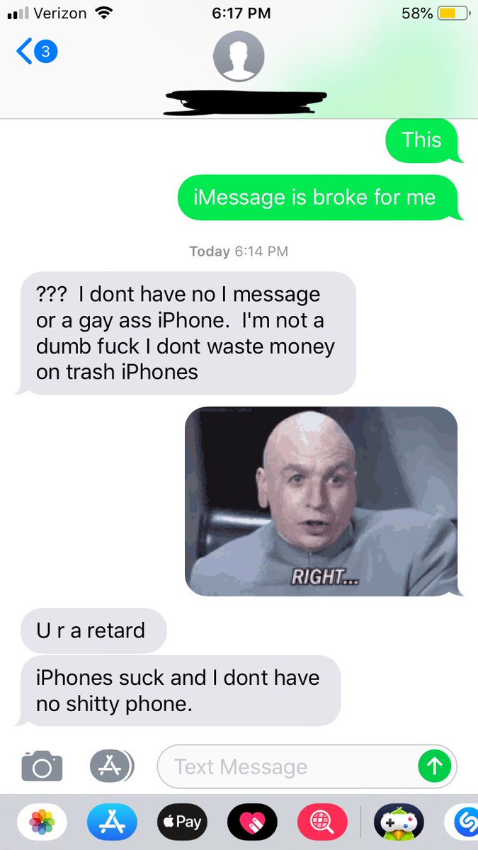 NotoriousCON's tweet image. I was trying to get iMessage to work after switching to an iPhone by texting my friend, turns out I texted the wrong number by a single digit and madness ensued