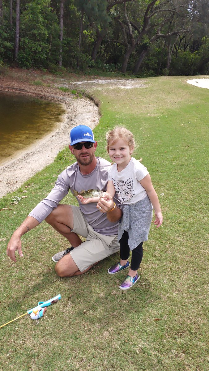Great day with the family <a href="/PeninsulaALGolf/">Peninsula Golf Club</a> fishing. My baby girl caught her first fish! #prouddad #familytime
