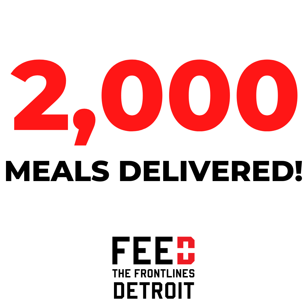 We have provided over 2,000 meals to first responders with the Detroit Police Department, Detroit Fire Department, and medical professionals! Link in bio to sign up as a restaurant or donate. #feedthefrontlinesdetroit #detroit #covid19 #supportsmallbusiness #firstresponders