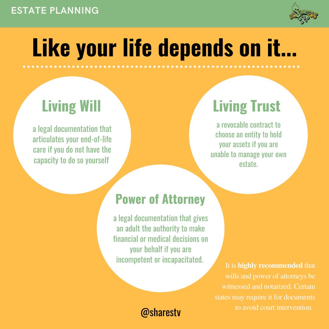 sharestv's tweet photo. Proper estate planning is essential and failure to do so can be expensive and force the courts to make decisions for you. https://t.co/xxDf1DtbET