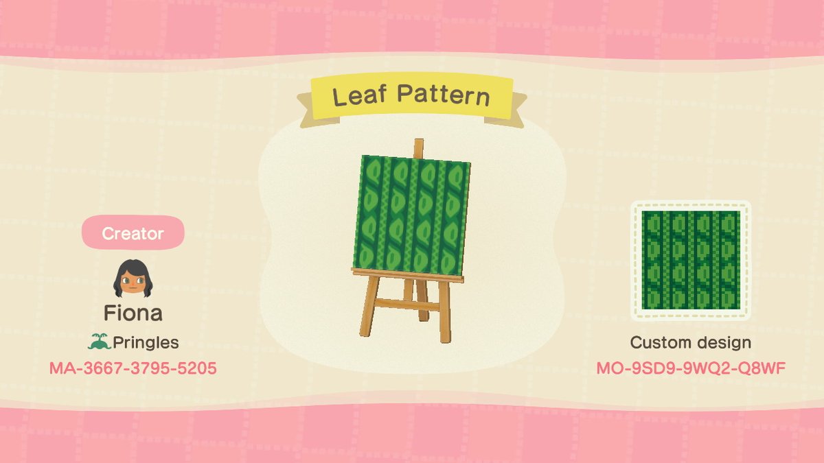 cometkins's tweet photo. Also a leaf pattern! #acnhpattern #acpattern #AnimalCrossing #ACNH #NintendoSwitch https://t.co/9WgmxyBQoa