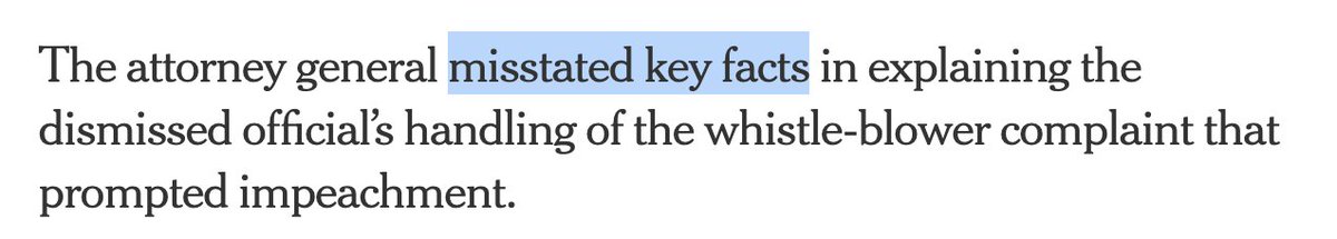 I finally read the NY Times article that refused to say in its headline that William Barr lied. The number of times they talk about how he lies without using the word "lie" is staggering. I screenshotted all of them. It's gonna take a few tweets 1/