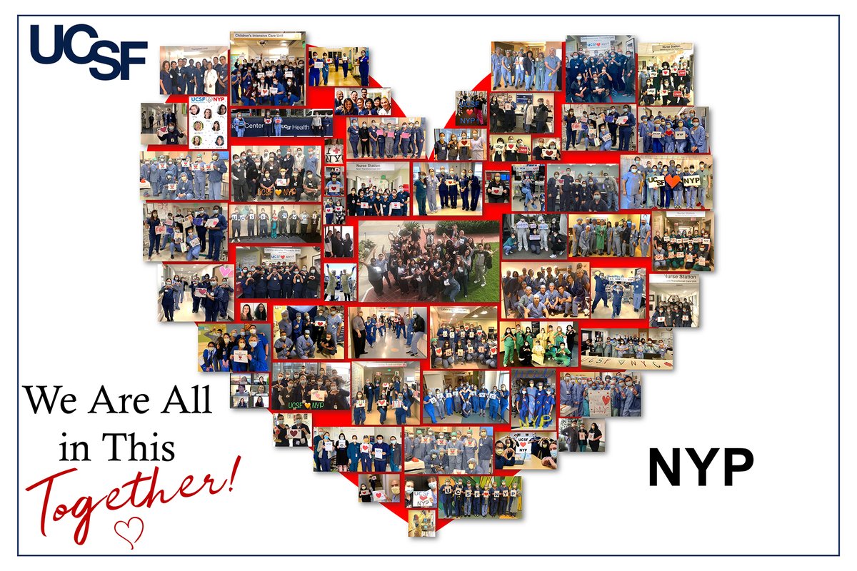 UCSFHospitals's tweet image. Our nursing teams gave an amazing send-off to the 20 UCSF doctors and nurses who volunteered to work in the heart of the #COVID19 pandemic at @nyphospital in #NewYorkCity for the next month! 🌉❤️🗽
#UCSFHeroes
