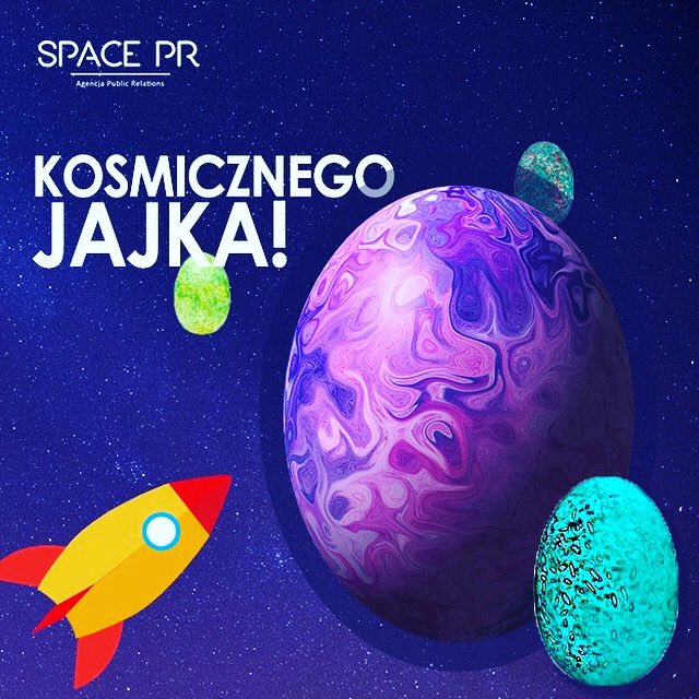 SPACEPiar's tweet photo. Kochani, pragniemy złożyć Wam najserdeczniejsze życzenia wszelkiej pomyślności i masy zapału i siły do pracy. Niech Wam się darzy. Niech ten czas będzie spędzonym w gronie rodziny i przyjaciół, zdecydowanie offline 😃😀😘#wielkanoc2020 #spacepr #HappyEaster #pr https://t.co/0SwFaGl4g1