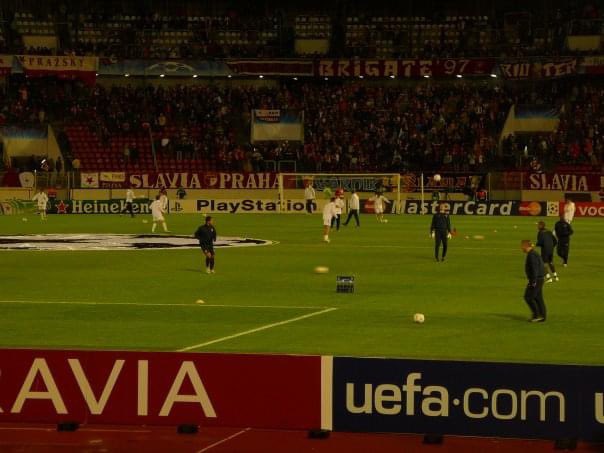 Slavia Praha away, October 2007. There was no roof and it pissed it down. Terrible 0-0 draw too.