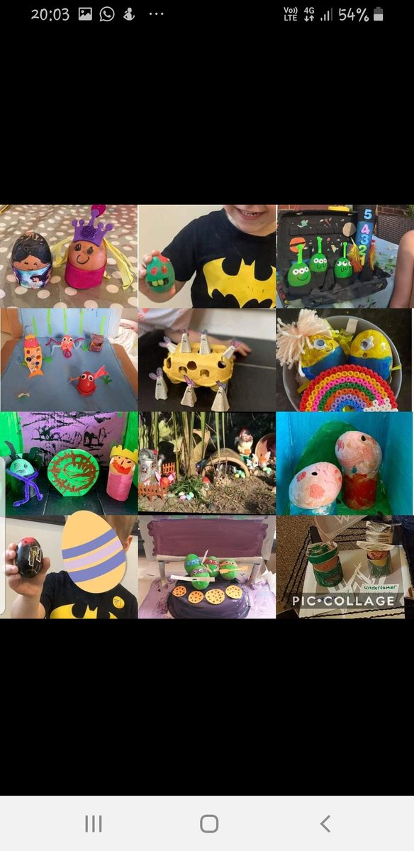 Declan in blue class mum did an Easter egg competition for his friends athelstanprimaryschool.co.uk