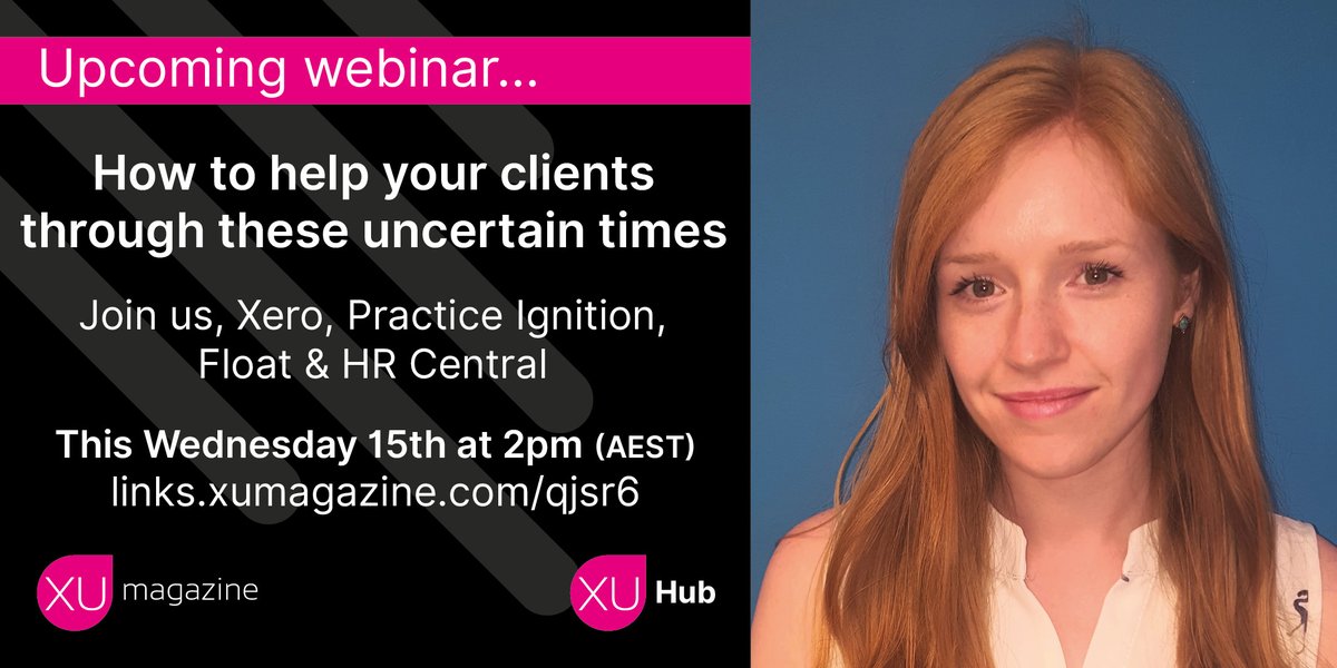 xumagazine's tweet photo. A little sneak peek into our webinar this Wednesday (15th). @float_rebecca will be joining us from @FloatApp
Make sure to register now and join us at 2pm (AEST) on Wednesday 👉https://t.co/W9ktxro9g9
#COVID19 #coronavirus https://t.co/7OxsXxmkYX