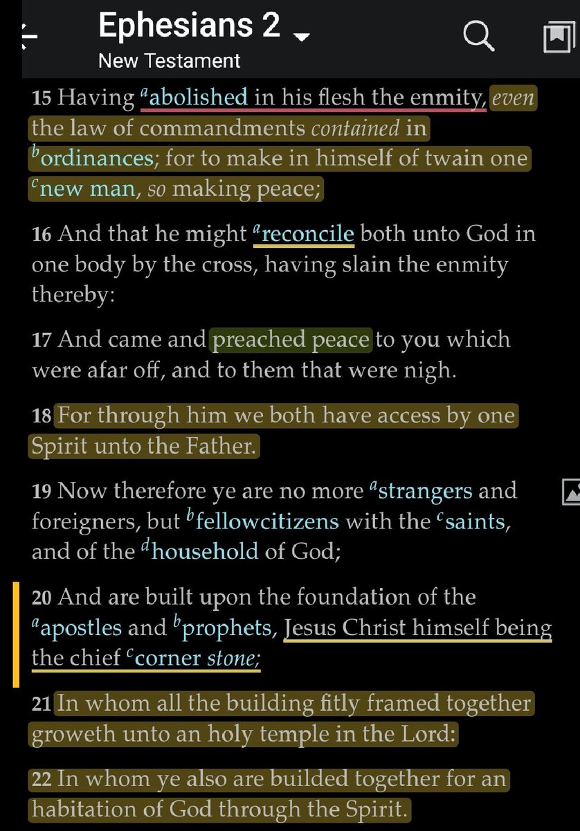 The reference directly linked in President Nelson's talk is Ephesians 2:20.Christ is the cornerstone that we must accept for our own temple.But this idea goes for any body - in the case of this scripture - the body of the church.Jesus bears the heaviest load - the Atonement