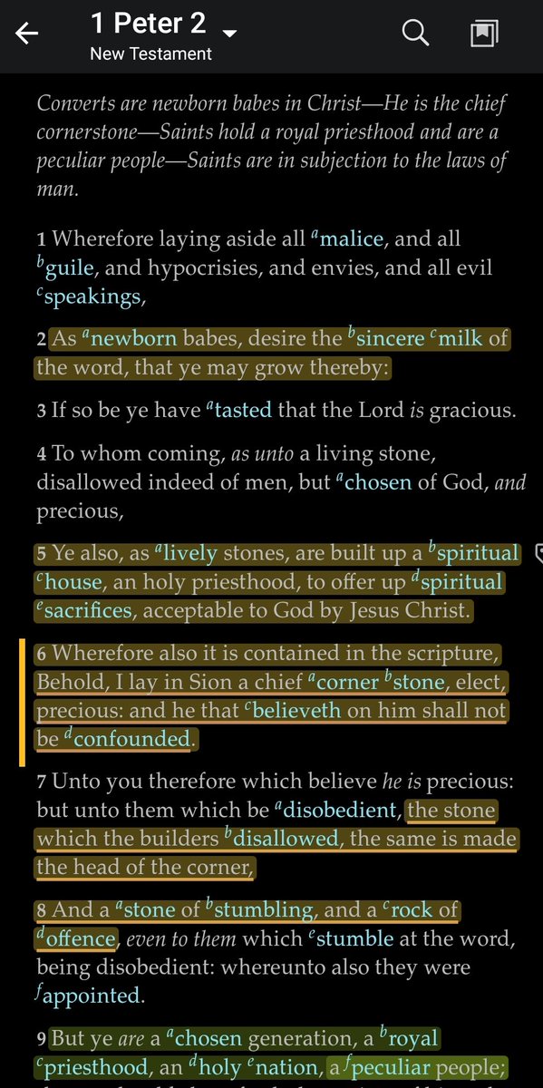 As Peter [AKA Cephas - also given the name of stone, or seeing stone, to be the rock and foundation of Christ's Church-body by foreordination and delegation] said:"The stone which the builders disallowed, the same is made head of the corner" [Christ = Chief Cornerstone]