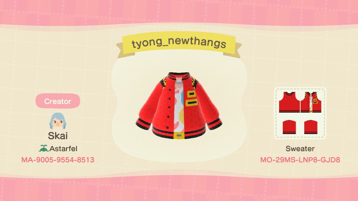 i made taeyongs red kick it jacket  #AnimalCrossing    #ACNH    #acnhdesign  #nct127  #nct