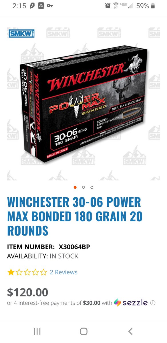 OneEaredGuy's tweet photo. Really @SMKWcom you are going to charge $120 for a 20 round box. Price gouge much? https://t.co/xqhu1WwFqv