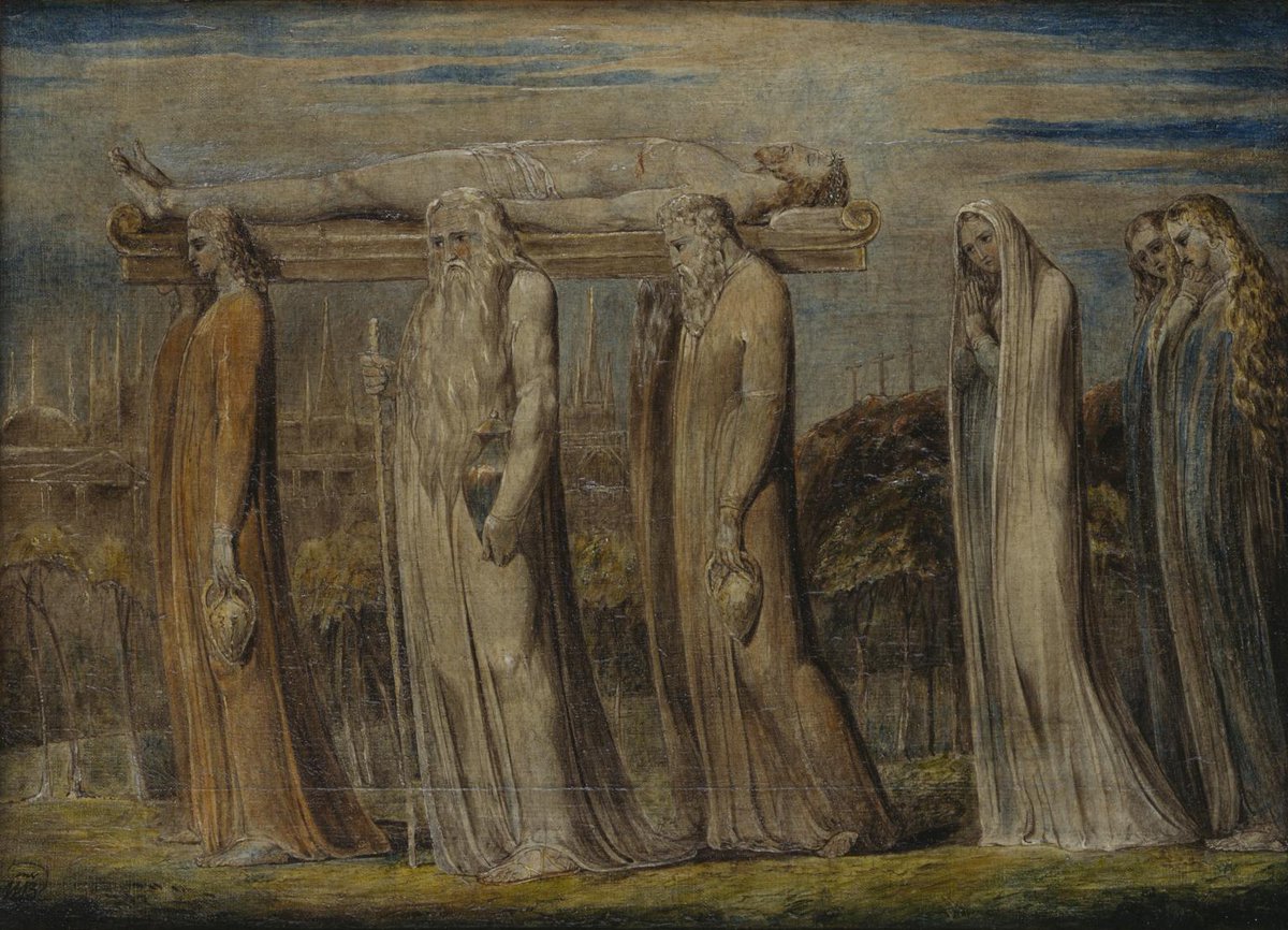 The Body of Christ Borne to the Tomb by William Blake, 1799 tempera on canvas.