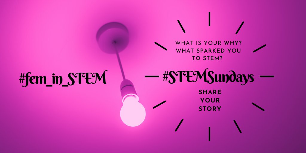Fem_In_STEM's tweet photo. Just one more day until #STEMSundays! What sparked your interest in STEM? WHY stem? Don't forget to RT, comment or DM me your WHY STEMstory 🙌  🙆 https://t.co/Lt7WtoSLZf