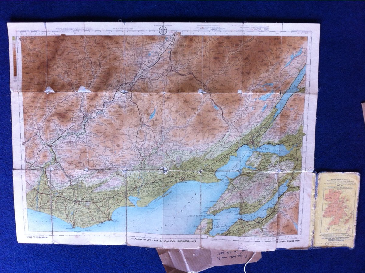 ...Nan's friend & literary executor, who's been a wonderful, generous support to me over the years in my passion for Nan's work; & who gave me this: Nan's linen-paper touring map of the Cairngorms region, with her hand-writing marking it. One of my most treasured things...
