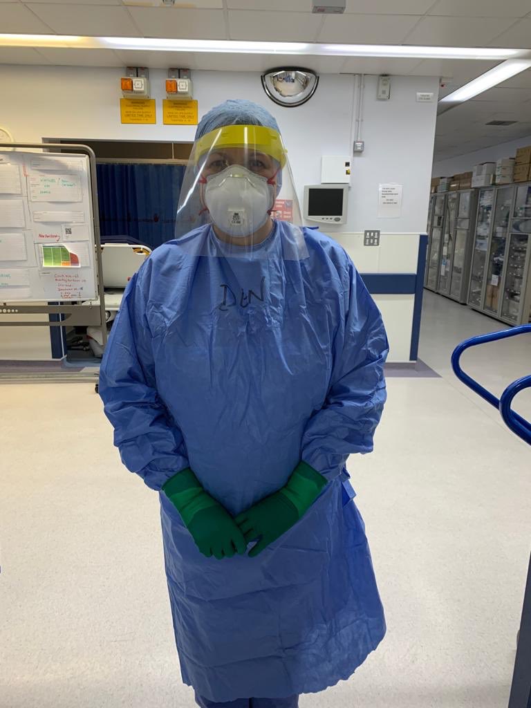ReedsSchool's tweet photo. A huge thank you from the Royal Surrey County Hospital Guildford for all the visors that you have sent the staff love them and  they are very comfortable a picture below of one of their happy staff 👍⁦@ReedsAlumni⁩ https://t.co/hEMJP8vlti