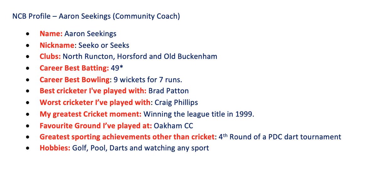 NorfolkCricket's tweet photo. Following on from @peteminns93  NCB Employee Profile yesterday...Today's Employee is the latest addition to the NCB Team and fitting on very well. 

Today we introduce @seeko83 - NCB Community Coach 

#hairtodaygonetomorrow #alwaysdelivers #diblybobly #PostmanPat https://t.co/hFj9fWgusR