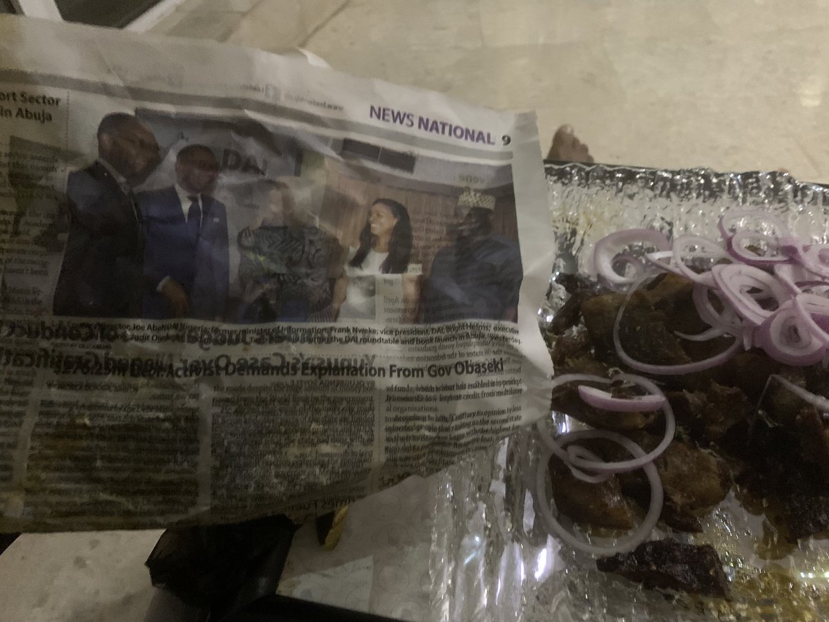 When aboki uses a newspaper with your picture to sell suya to you, are you anybody’s mate? Enh? Answer nau! 