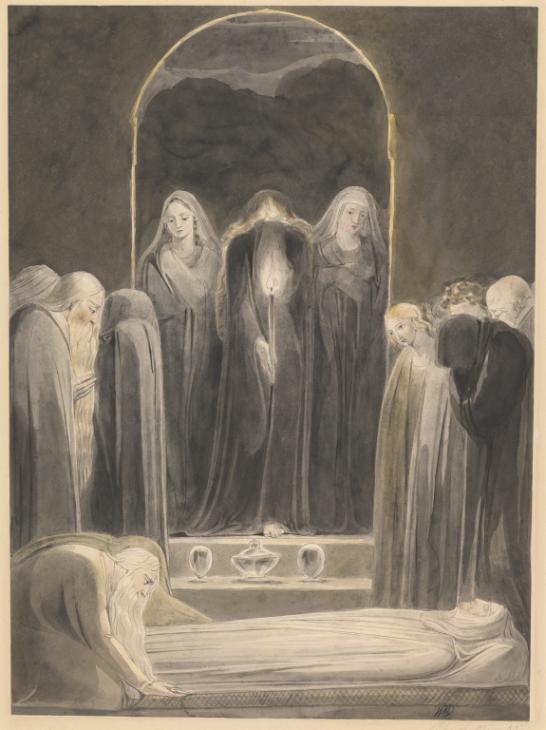 The Entombment by William Blake, c.1805 ink and watercolour on paper.