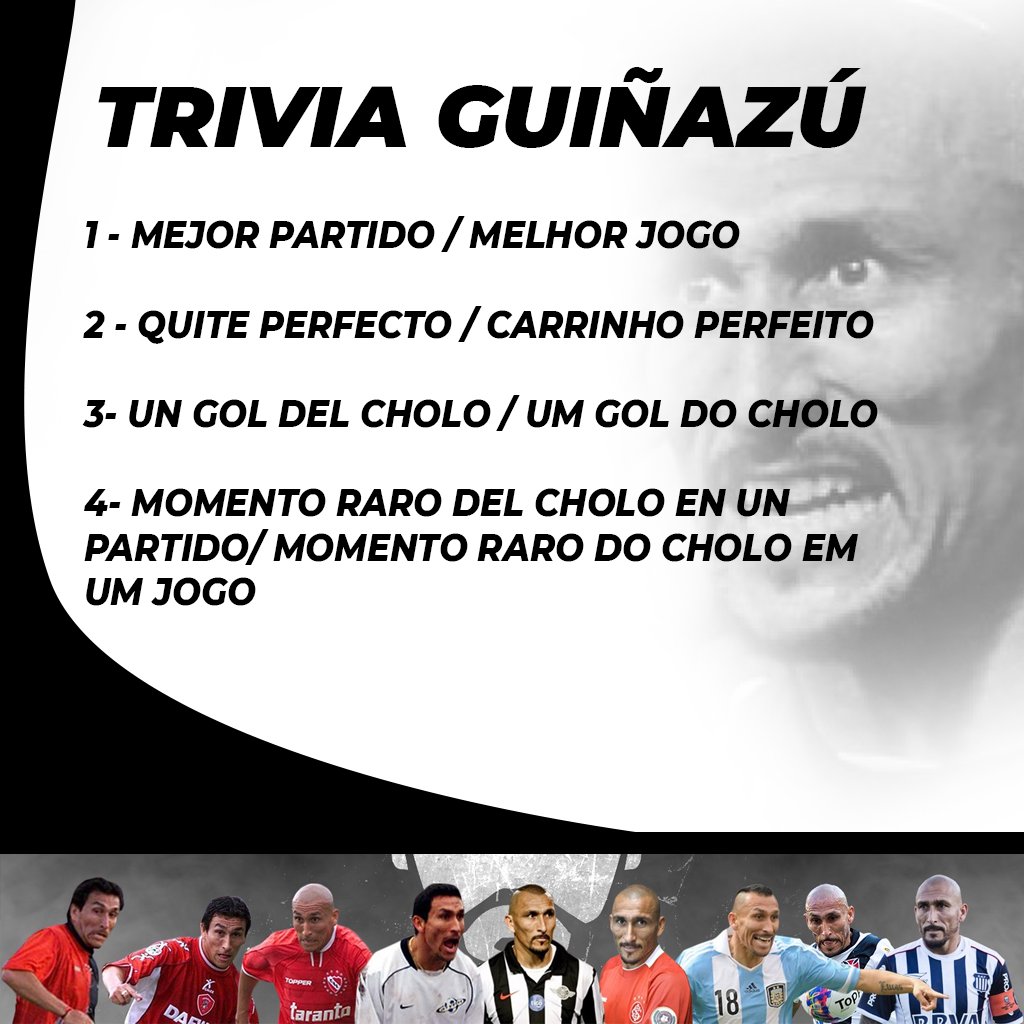 #TriviaCholo
responda a este tweet lembrando alguns desses momentos de <a href="/chologuinazu5/">Pablo Horacio Guiñazu</a>  aguardamos suas respostas

#TriviaCholo Respondemos recordando algunos de estos momentos del Cholo  también esperamos sus respuestas 😅