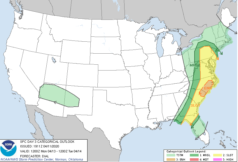 The SPC has added an Enhanced Risk for ENC early Monday. Now is the time to prepare and know where to go in the event of a tornado or other severe threat to your home. I'll keep you informed up to the minute in the event a storm is warned for the area.