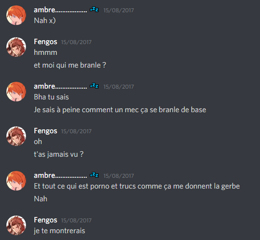 Context : j'étais encore en 5ème qd il me parlait de mecs qui se branlent sur moi.